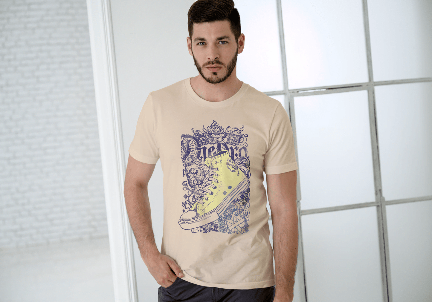 Crowned Sneaker Graphic: Retro Kickz King - Essentia Attire