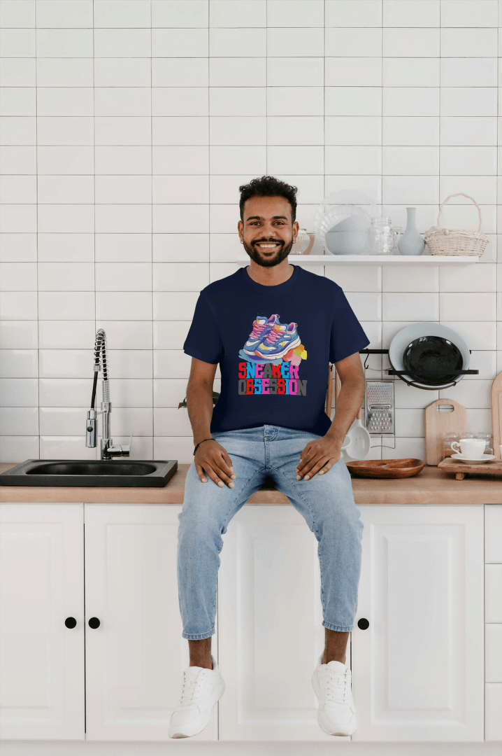 Sneaker Obsession Colorful T-Shirt Unisex Sneakerhead Graphic Tee - Essentia Attire