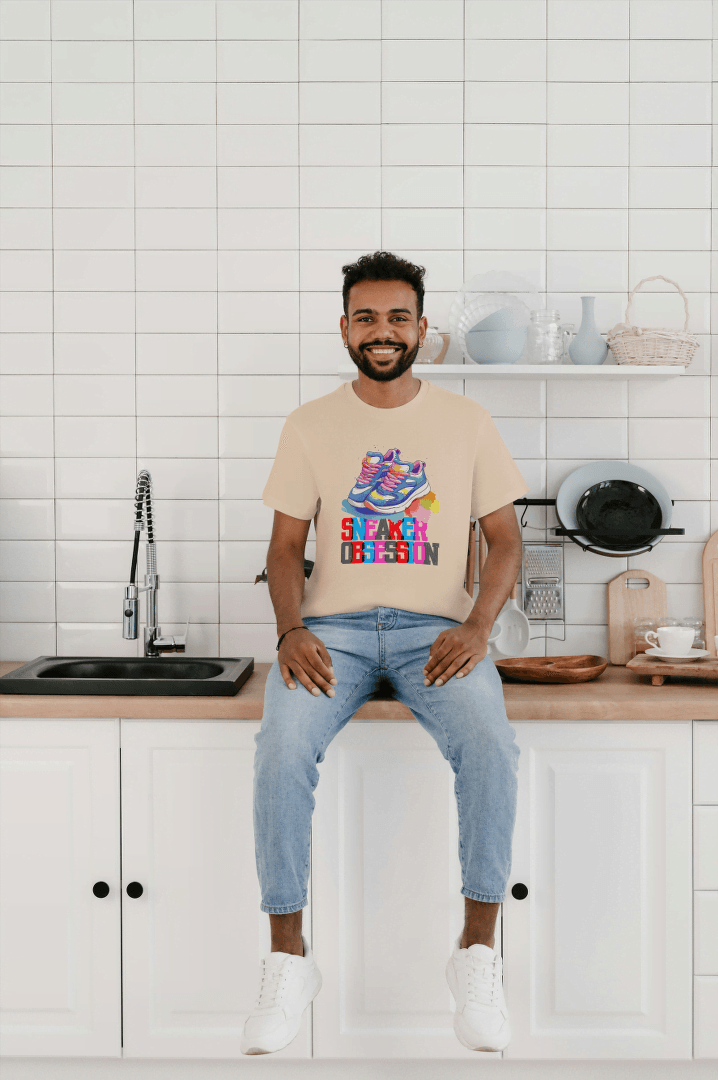 Sneaker Obsession Colorful T-Shirt Unisex Sneakerhead Graphic Tee - Essentia Attire