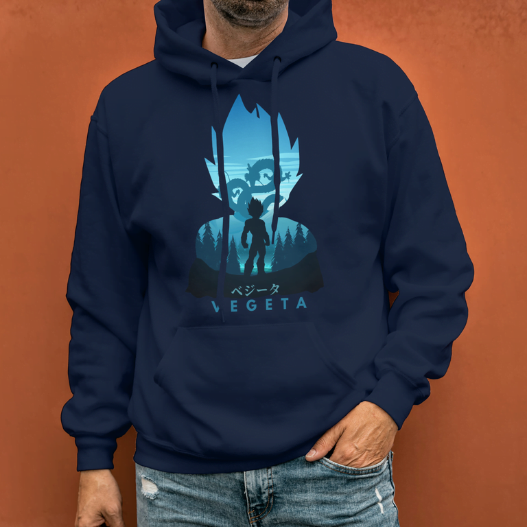 Dragon Ball Z Vegeta DropShoulder Hoodie | Prince of Saiyans | Anime Manga