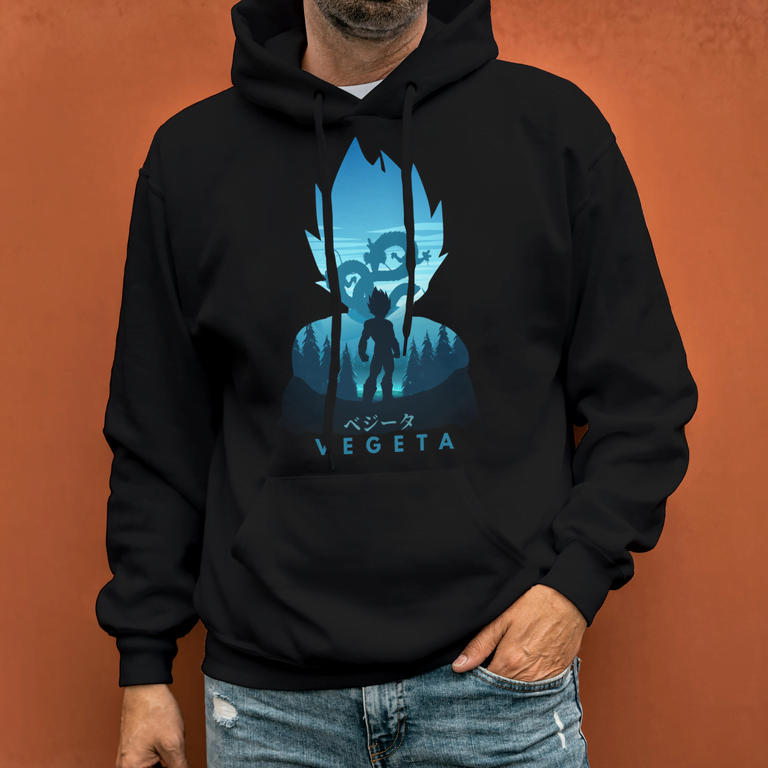 Dragon Ball Z Vegeta DropShoulder Hoodie | Prince of Saiyans | Anime Manga