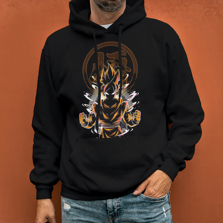 Super Saiyan 3 Goku DropShoulder Hoodie | Anime Manga