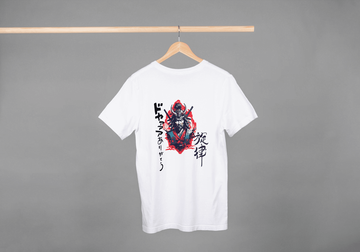 Japanese Samurai Warrior: Bushido Art Japanese Calligraphy Tee - Essentia Attire