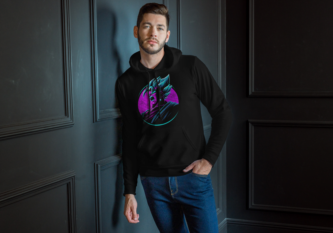 DBZ Vegeta Hoodie | Vaporwave & Cyberpunk Art | Super Saiyan God Hoodie
