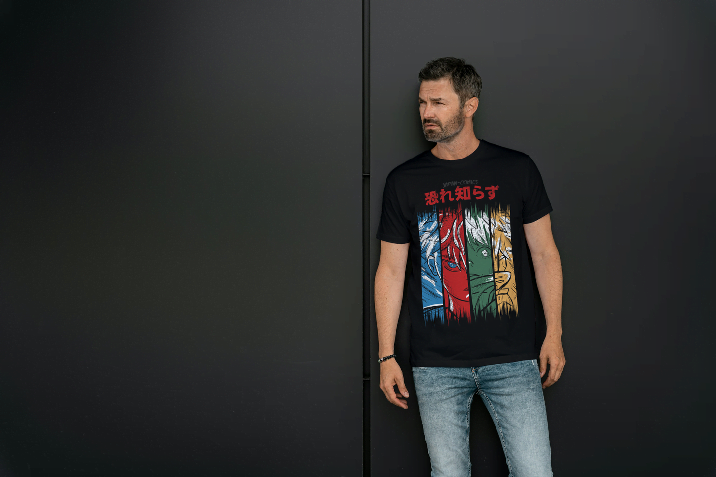 Anime Characters "Fearless": Japan Comics Tee - Essentia Attire