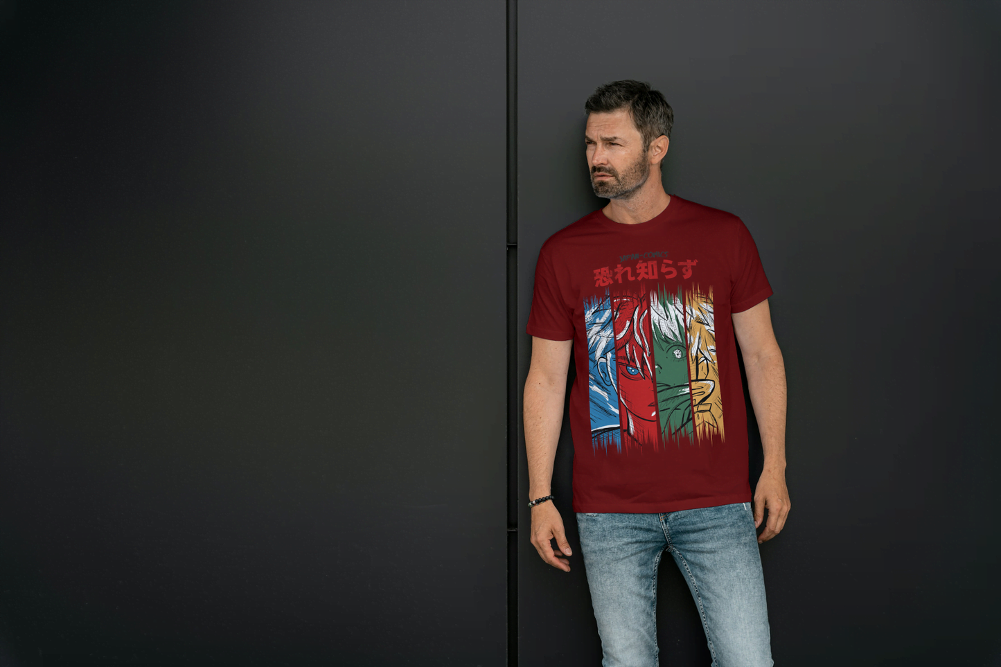 Anime Characters "Fearless": Japan Comics Tee - Essentia Attire