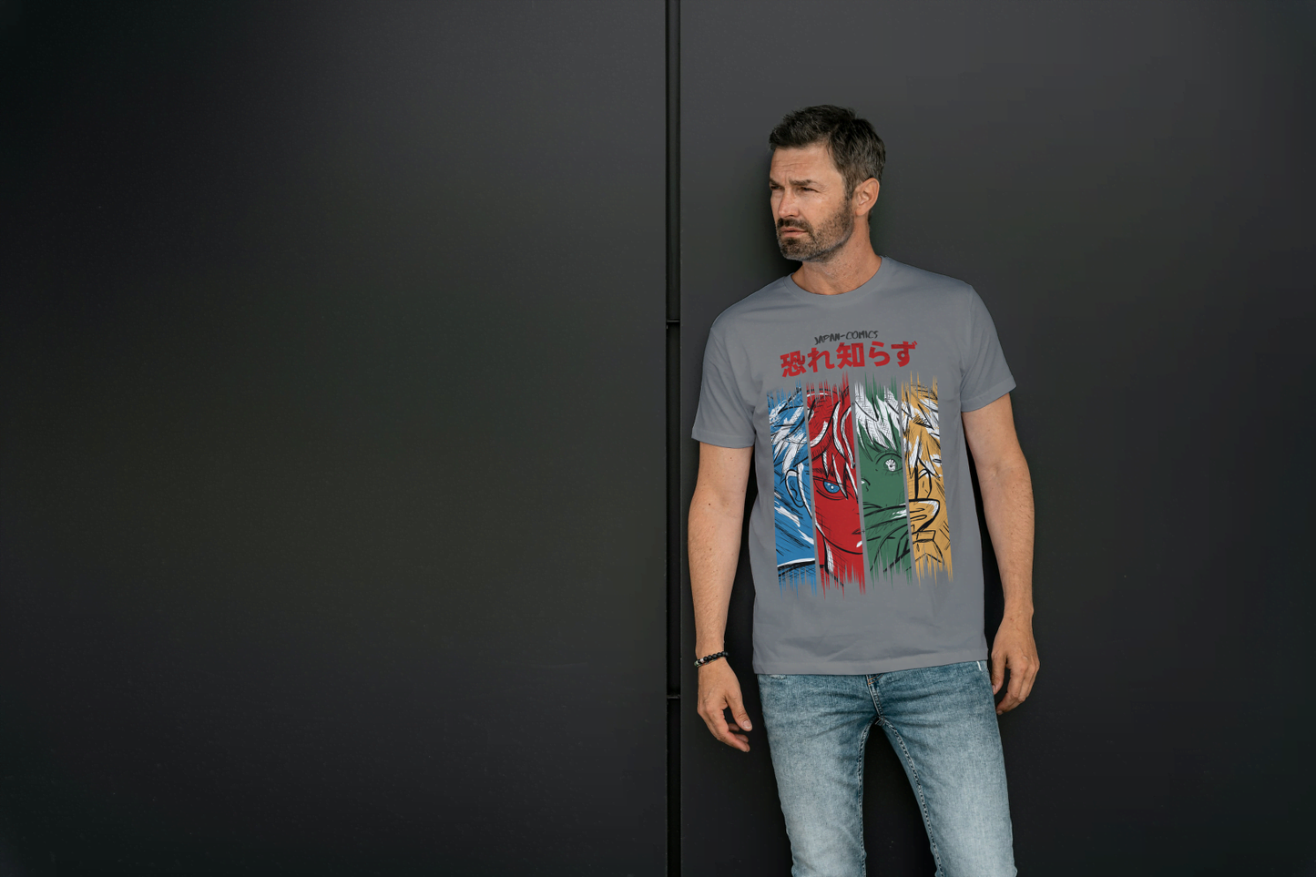 Anime Characters "Fearless": Japan Comics Tee - Essentia Attire