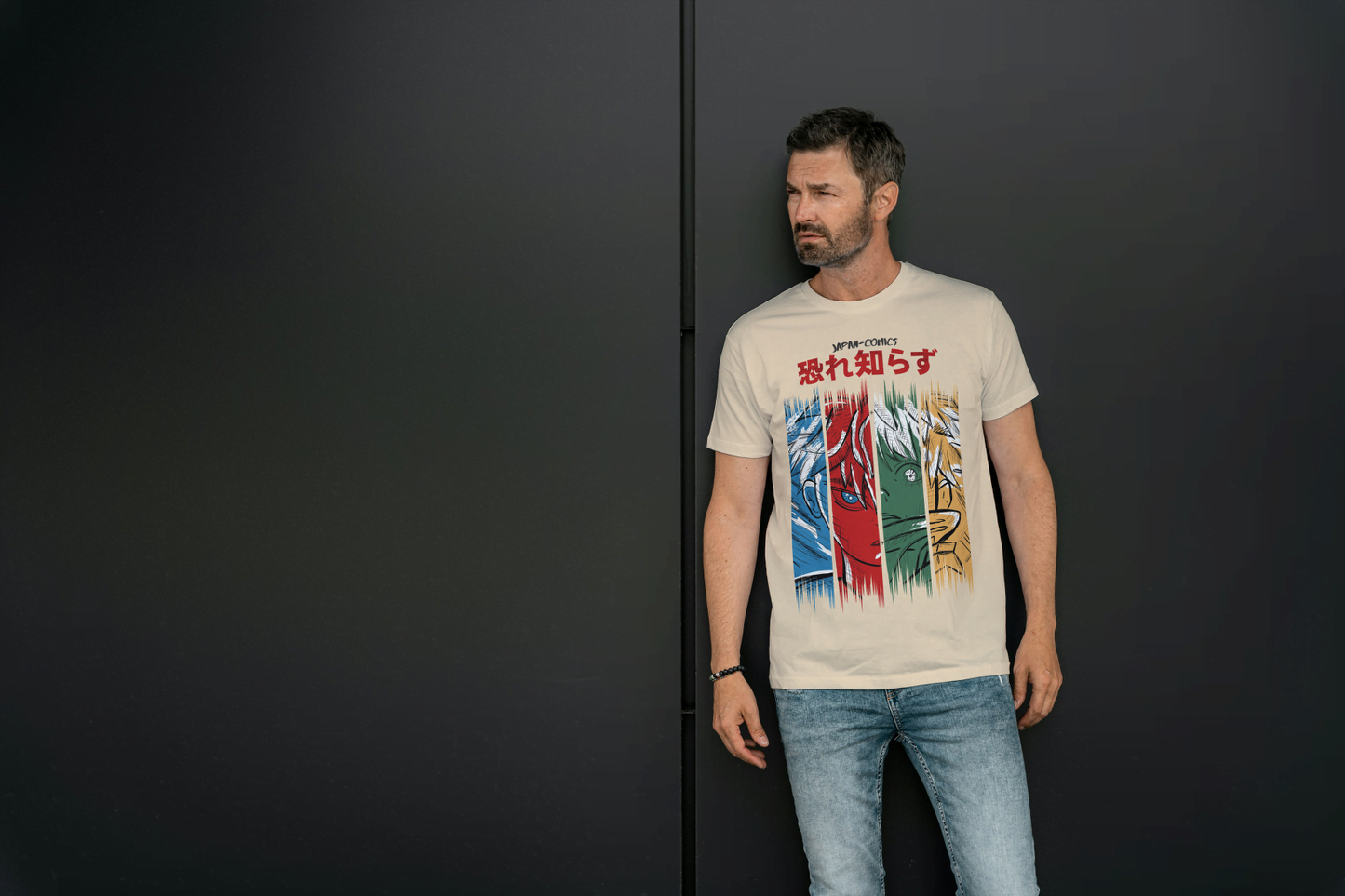 Anime Characters "Fearless": Japan Comics Tee - Essentia Attire
