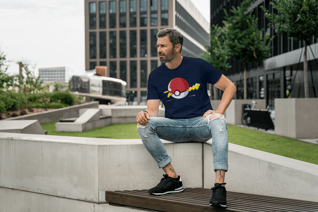 Pikachu Electric Shock Poké Ball T-shirt | Pokémon Fan Art Apparel - Essentia Attire