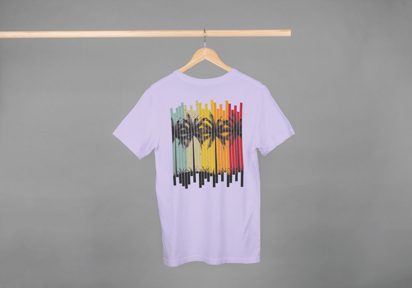 Tropical Palm Tree Beach: Summer Island Vibes Tee - Essentia Attire