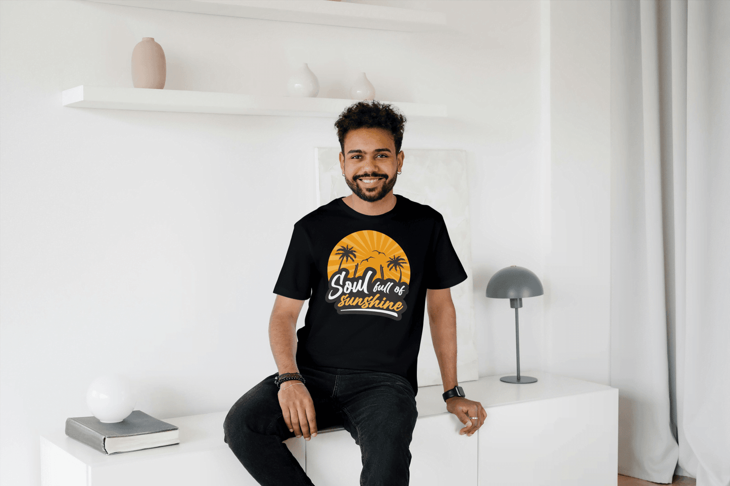 Soul Full of Sunshine: Tropical Sunset Beach Tee - Essentia Attire