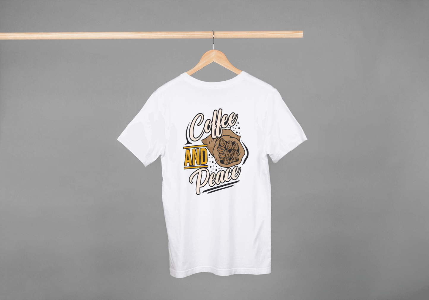 Coffee and Peace: Relaxing Brew Tee - Essentia Attire