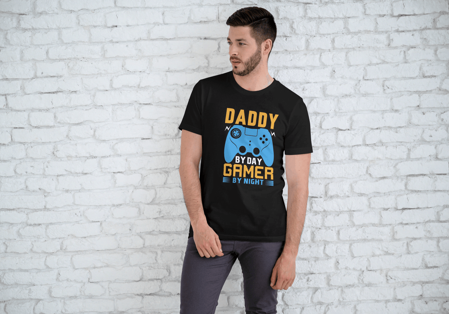 Daddy By Day Gamer By Night: Funny Dad Gamer Tee - Essentia Attire