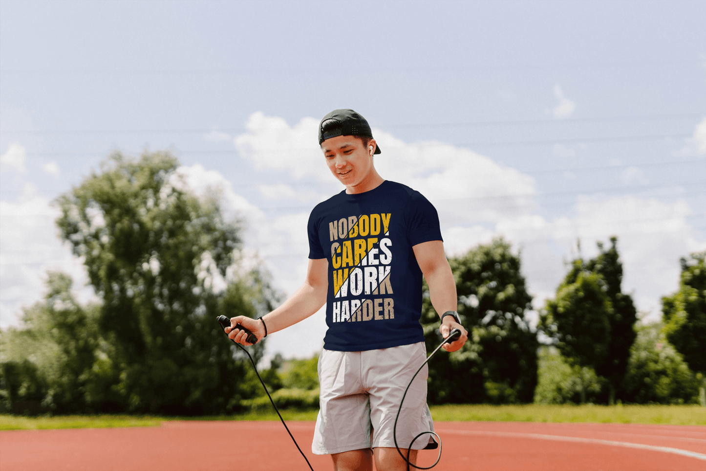Nobody Cares Work Harder Gym Motivational: Raw Fitness Tee - Essentia Attire