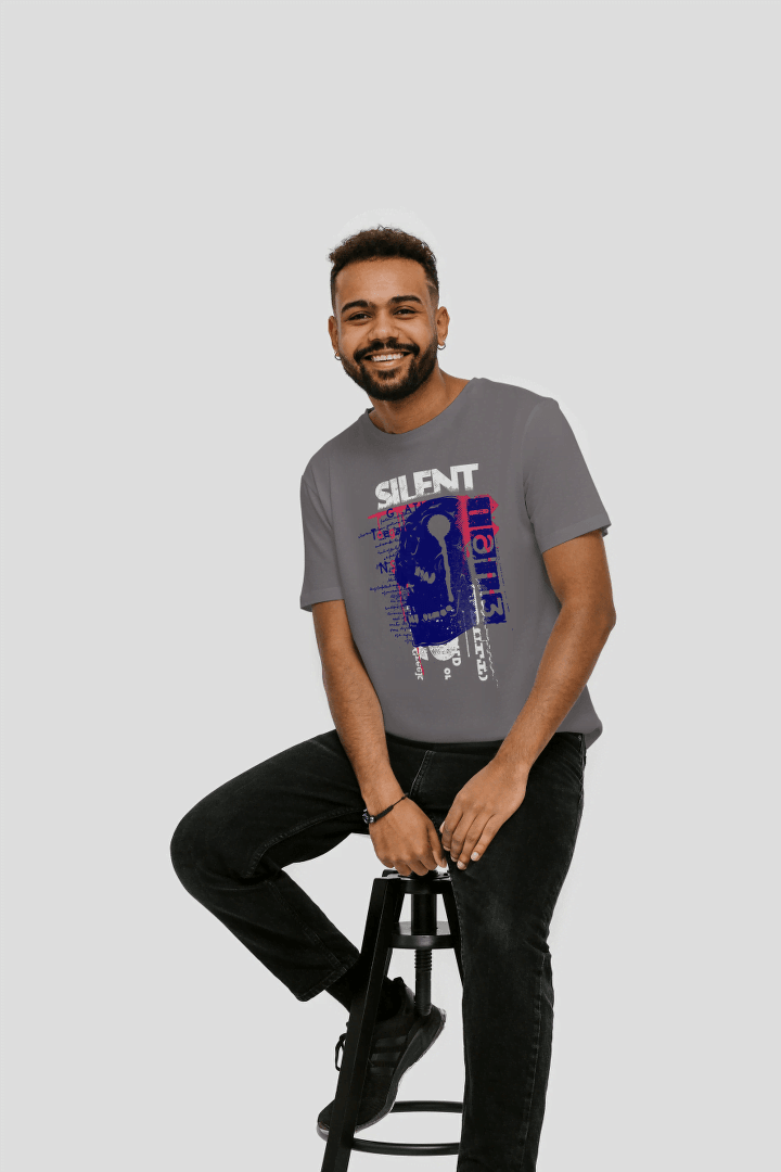 Silent Monster Skull: Urban Grunge Graphic Tee - Essentia Attire