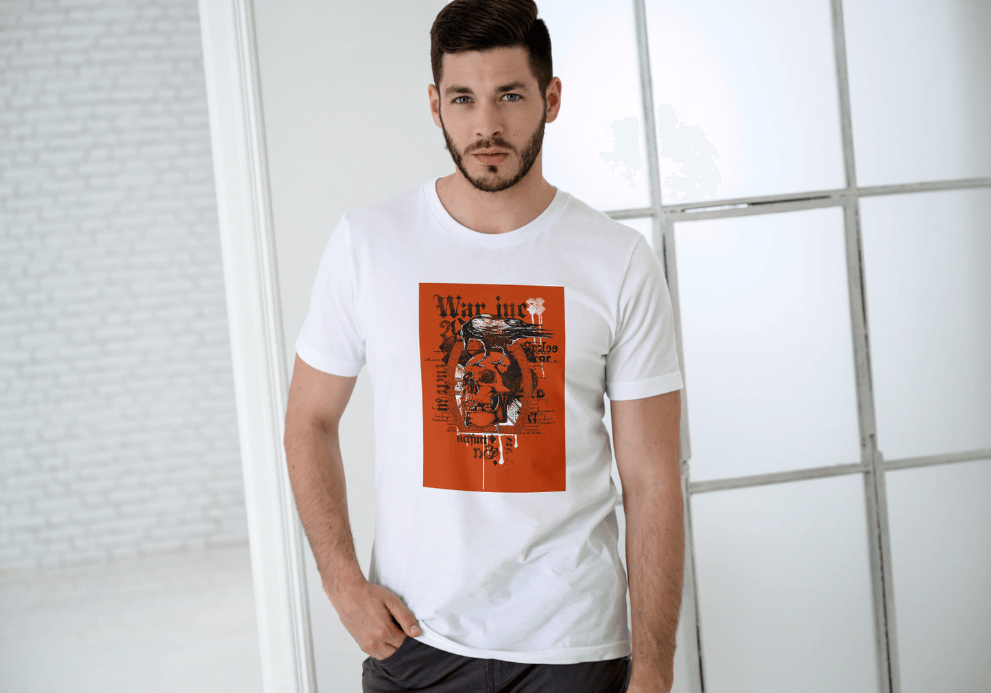 Gothic Crow & Skull: Dark Academia Graphic Tee - Essentia Attire