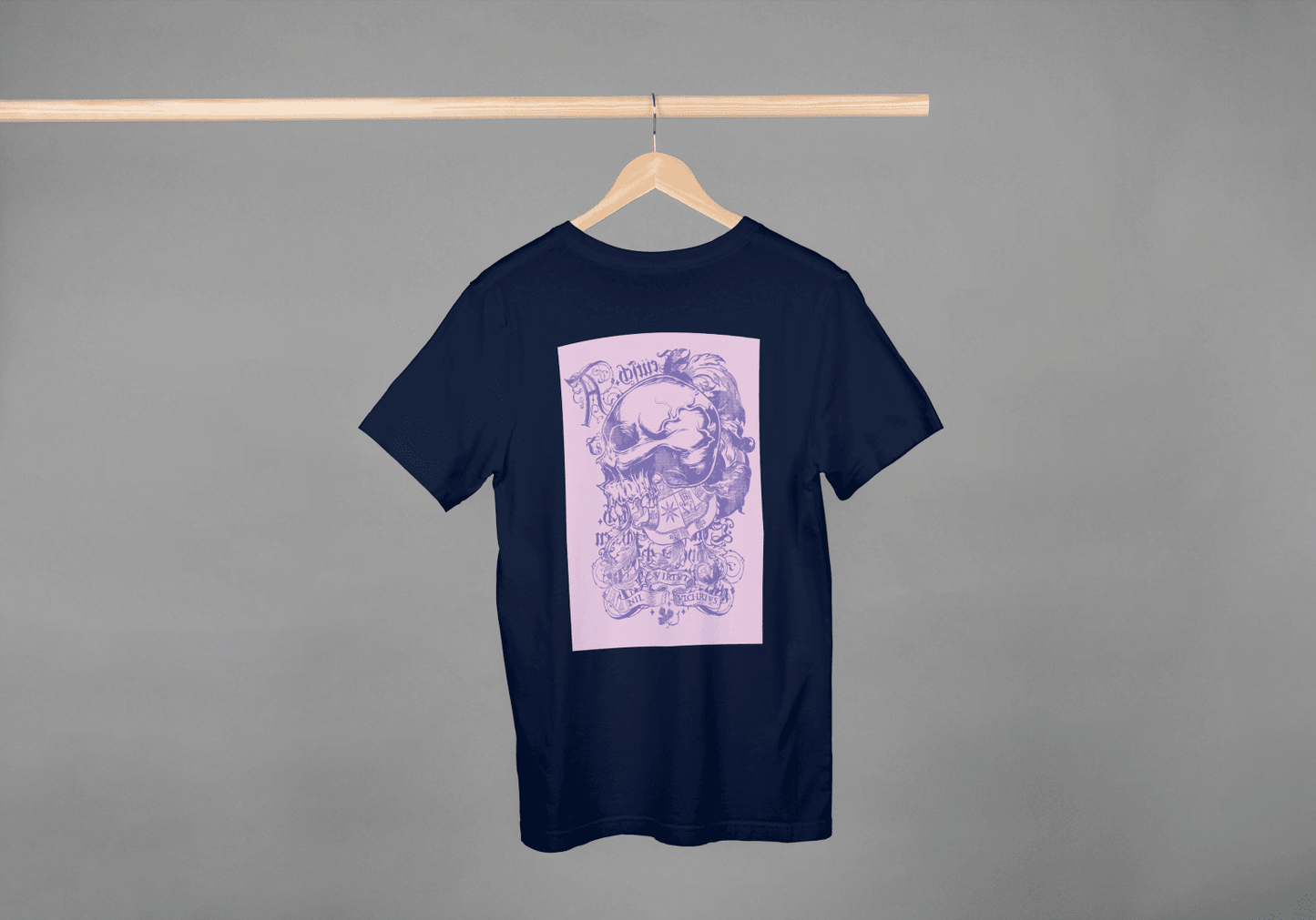 Ornate Floral Skull: Gothic Art Graphic Tee - Essentia Attire