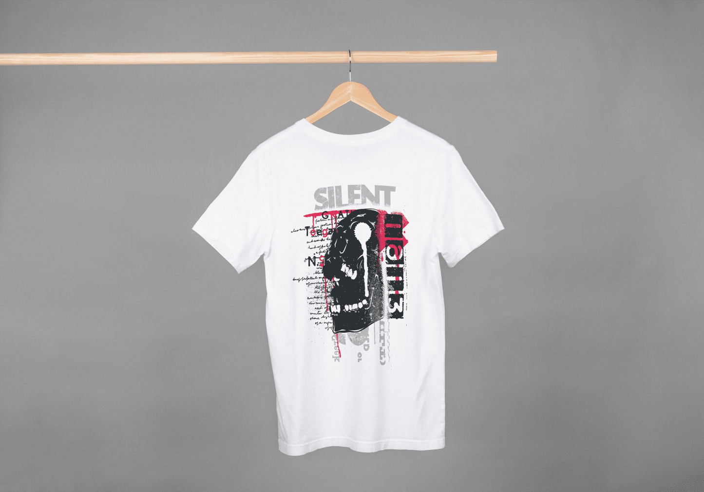 Silent Monster Skull: Urban Grunge Graphic Tee - Essentia Attire