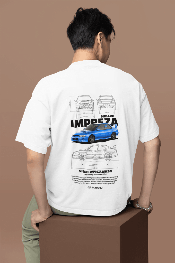 Subaru Impreza WRX STI Blueprint: JDM Rally Car Design Tee - Essentia Attire