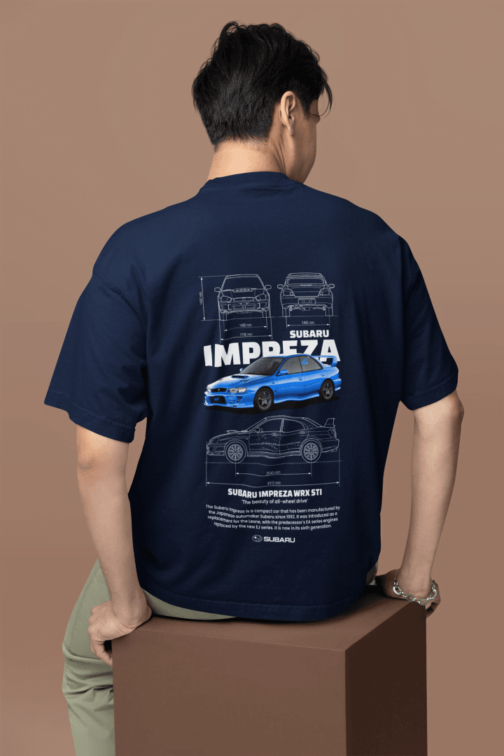 Subaru Impreza WRX STI Blueprint: JDM Rally Car Design Tee - Essentia Attire