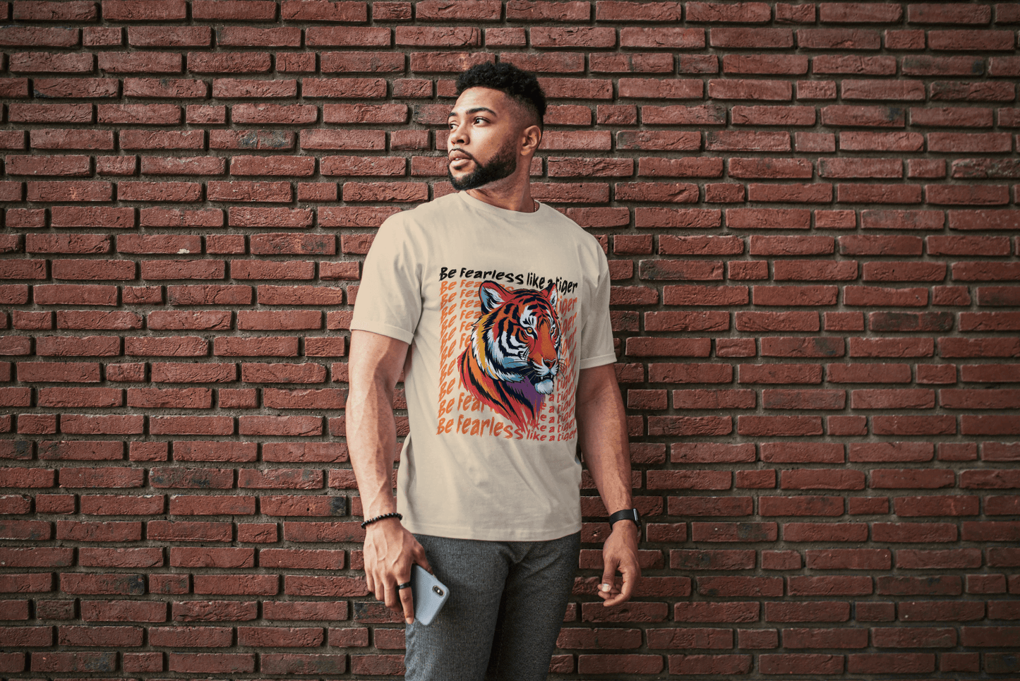 Fearless Tiger: Motivational Tiger Strength Tee - Essentia Attire