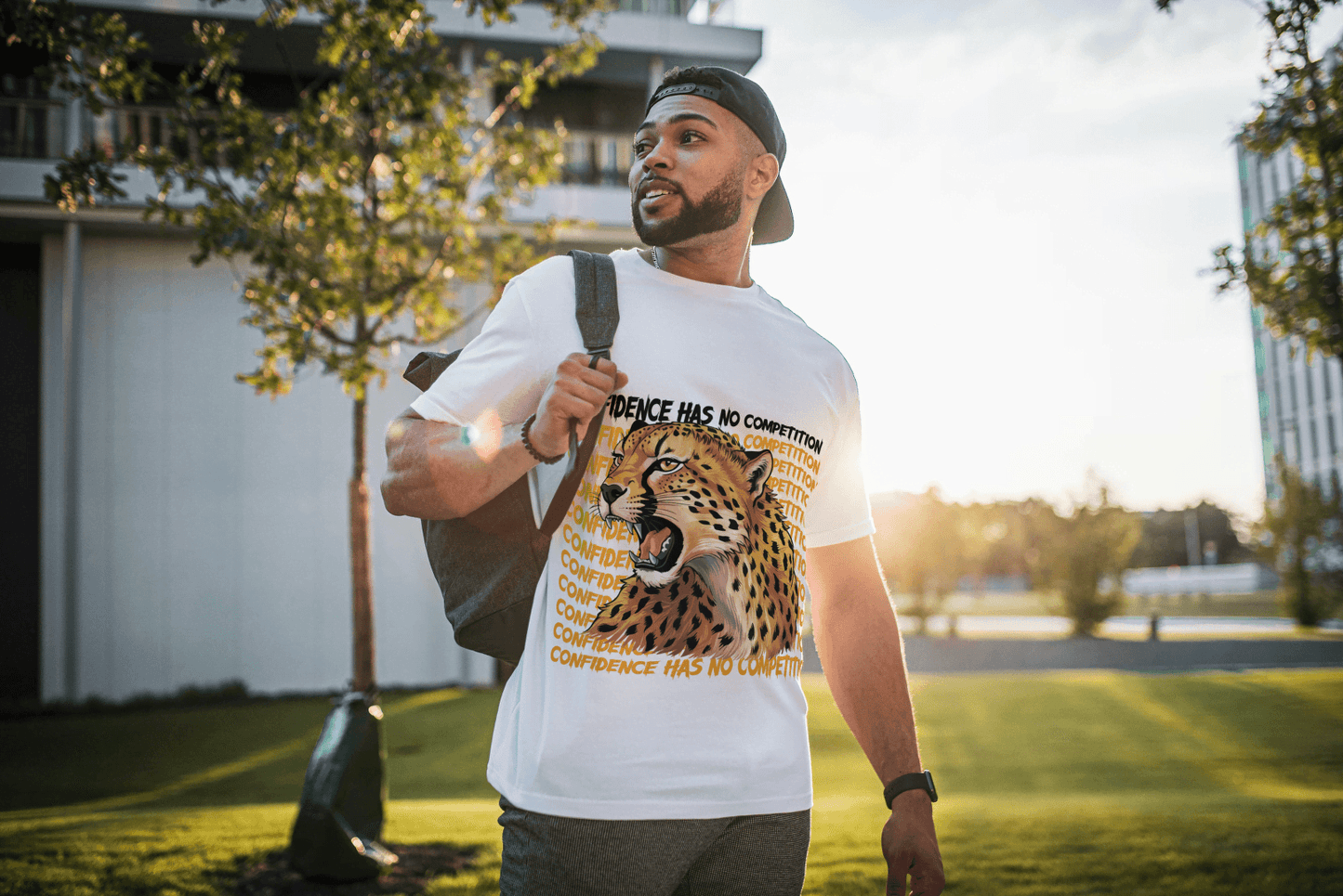 Confidence Cheetah: No Competition Motivational Tee - Essentia Attire