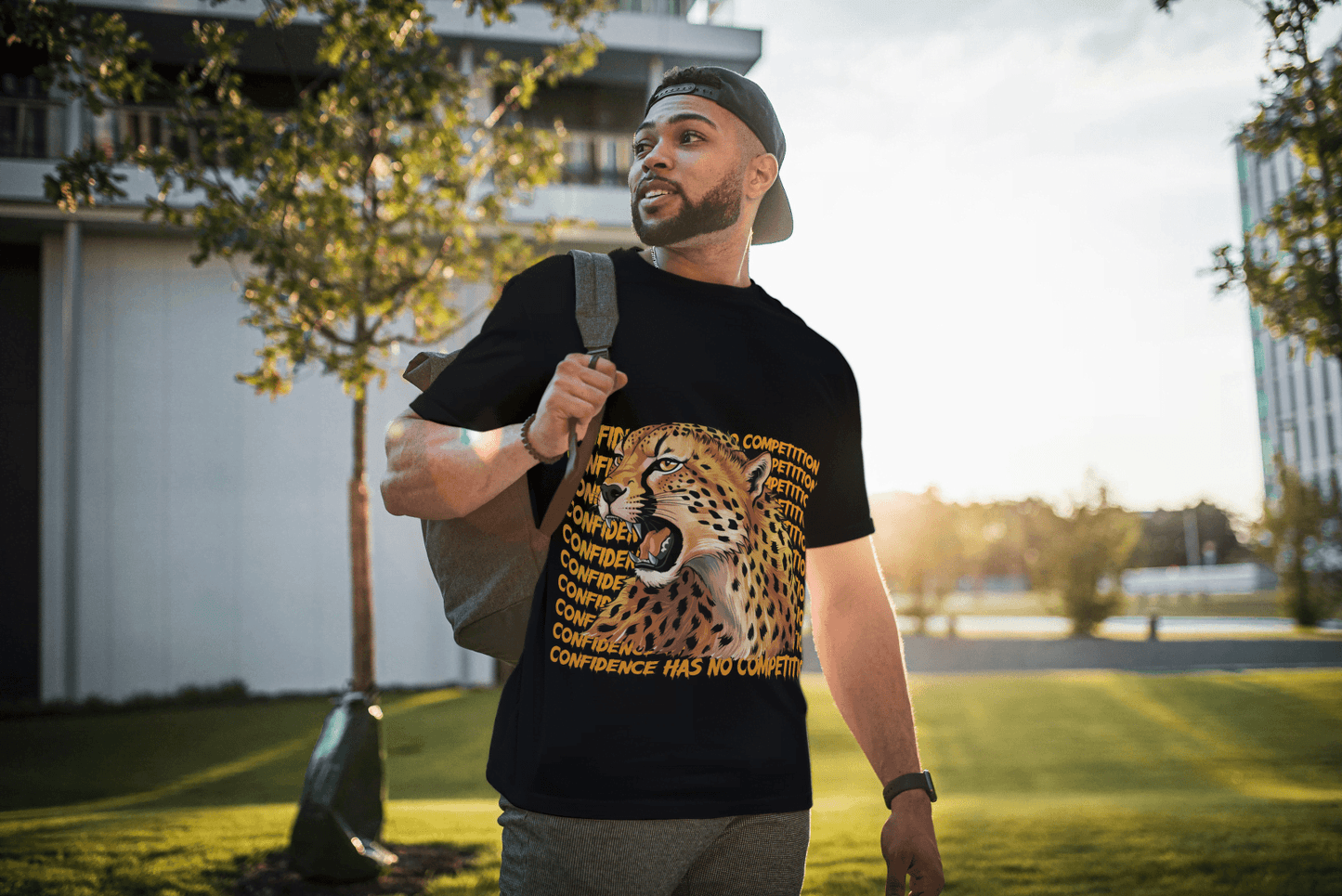 Confidence Cheetah: No Competition Motivational Tee - Essentia Attire