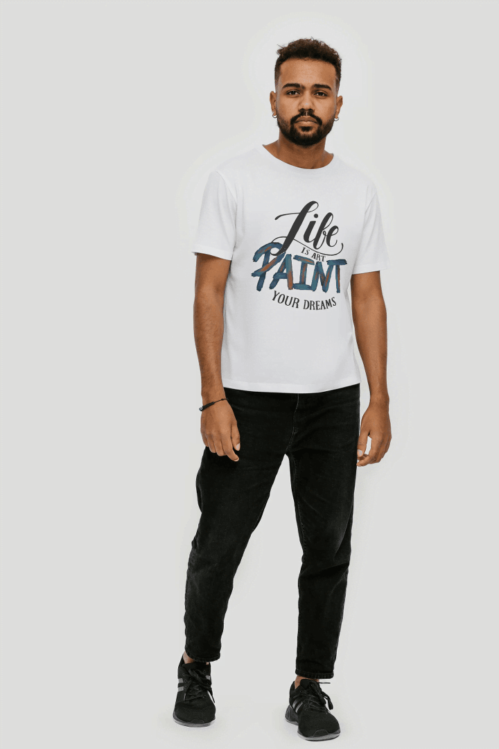 Life is Art Paint Your Dreams: Inspirational Tee - Essentia Attire