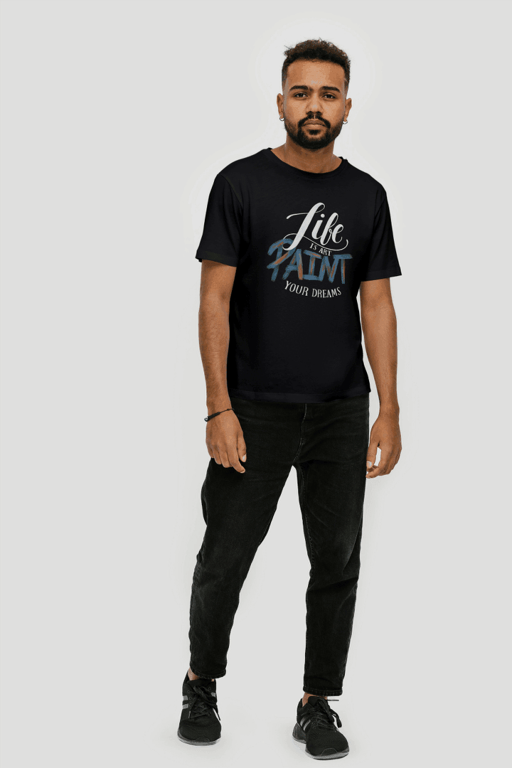 Life is Art Paint Your Dreams: Inspirational Tee - Essentia Attire