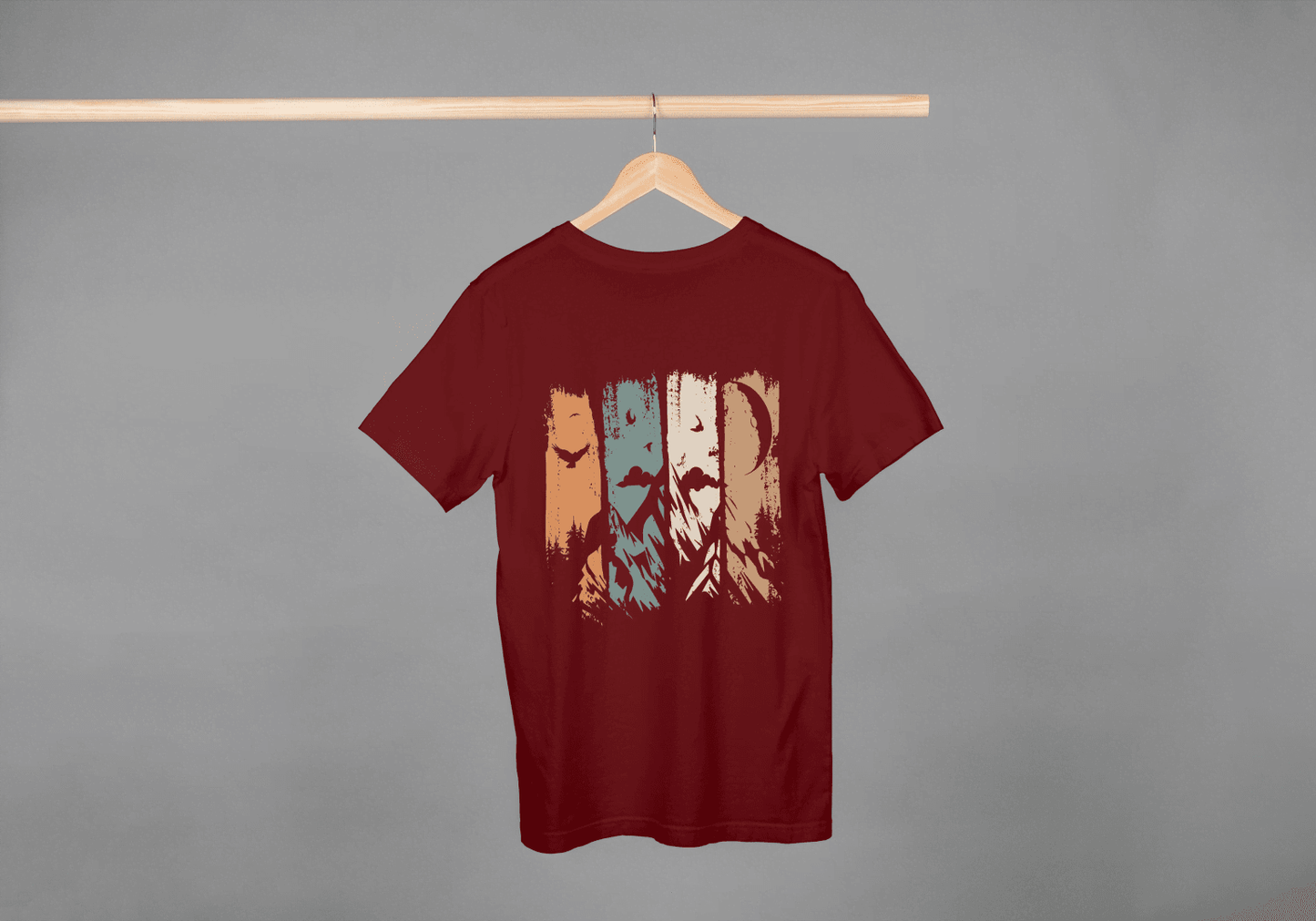 Mountain Landscape Graphic: Abstract Nature Tee - Essentia Attire
