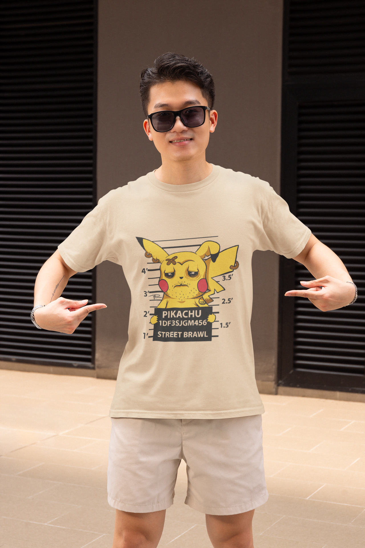 Pikachu "Street Brawl" Pokémon: Dazed & Confused Electric Type Graphic Tee - Essentia Attire