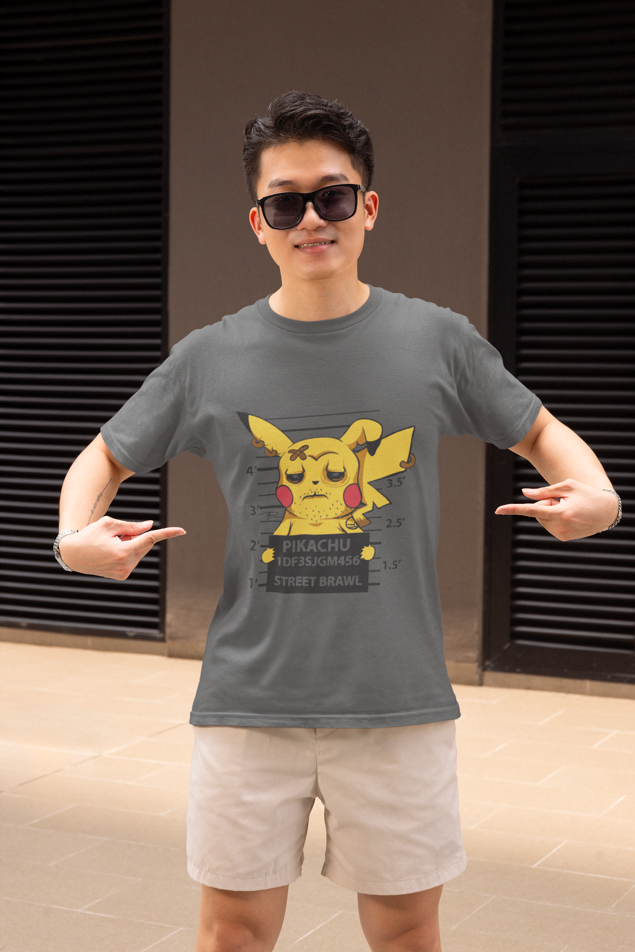 Pikachu "Street Brawl" Pokémon: Dazed & Confused Electric Type Graphic Tee - Essentia Attire