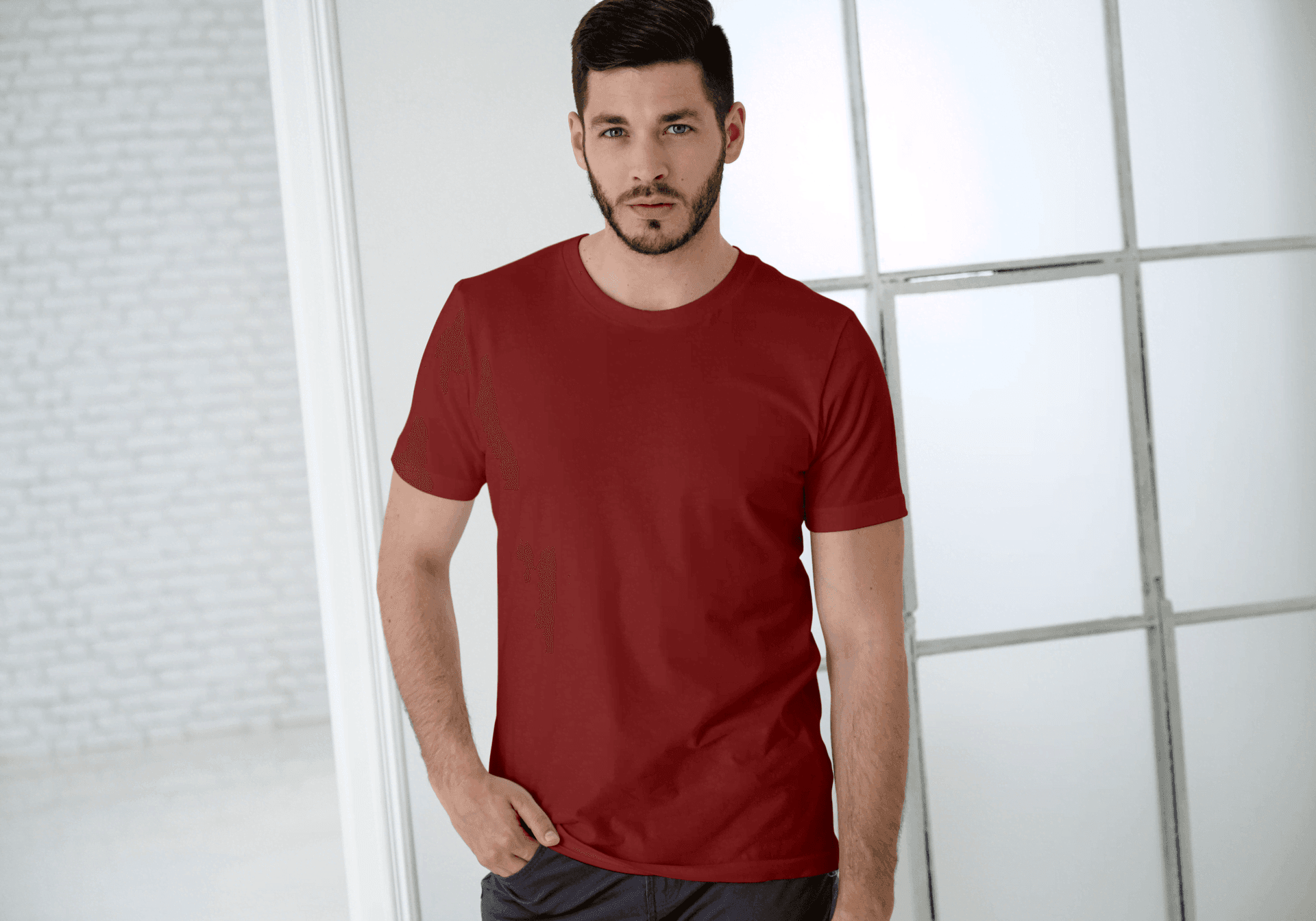 Red/Black/Blue Trio Pack of Plain Regular Half-Sleeve: Unisex T-Shirt - Essentia Attire