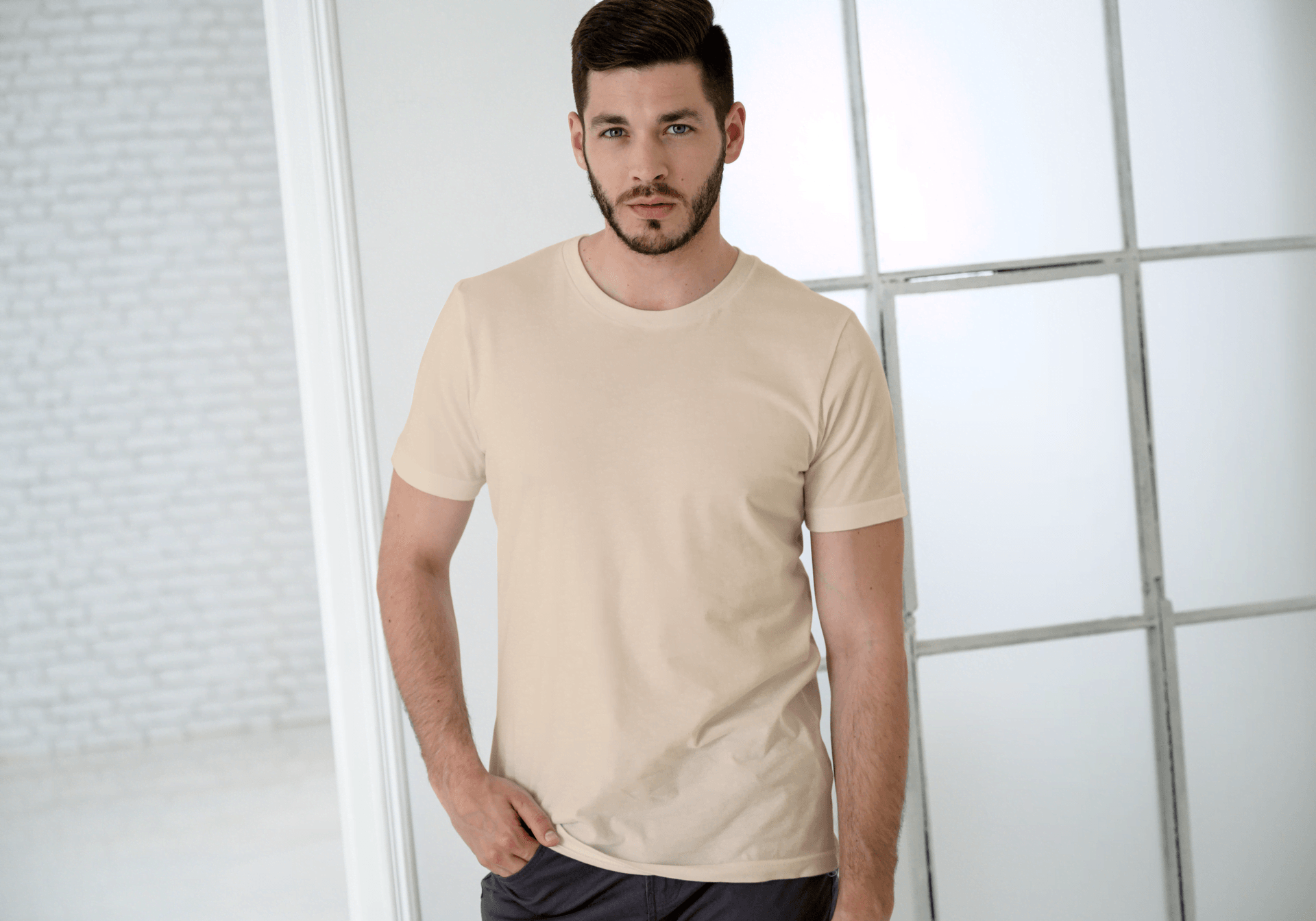 Beige/Black/White Trio Pack of Plain Regular Half-Sleeve: Unisex T-Shirt - Essentia Attire