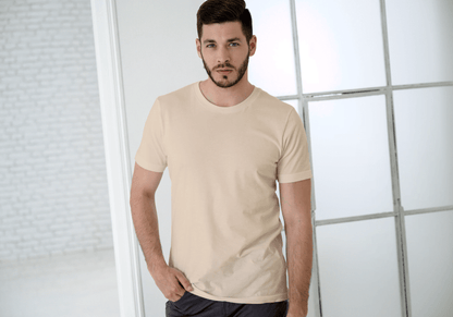 Beige/Black/White Trio Pack of Plain Regular Half-Sleeve: Unisex T-Shirt - Essentia Attire