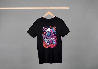 Vibrant Astronaut Space: Cosmic Dream Graphic Tee - Essentia Attire