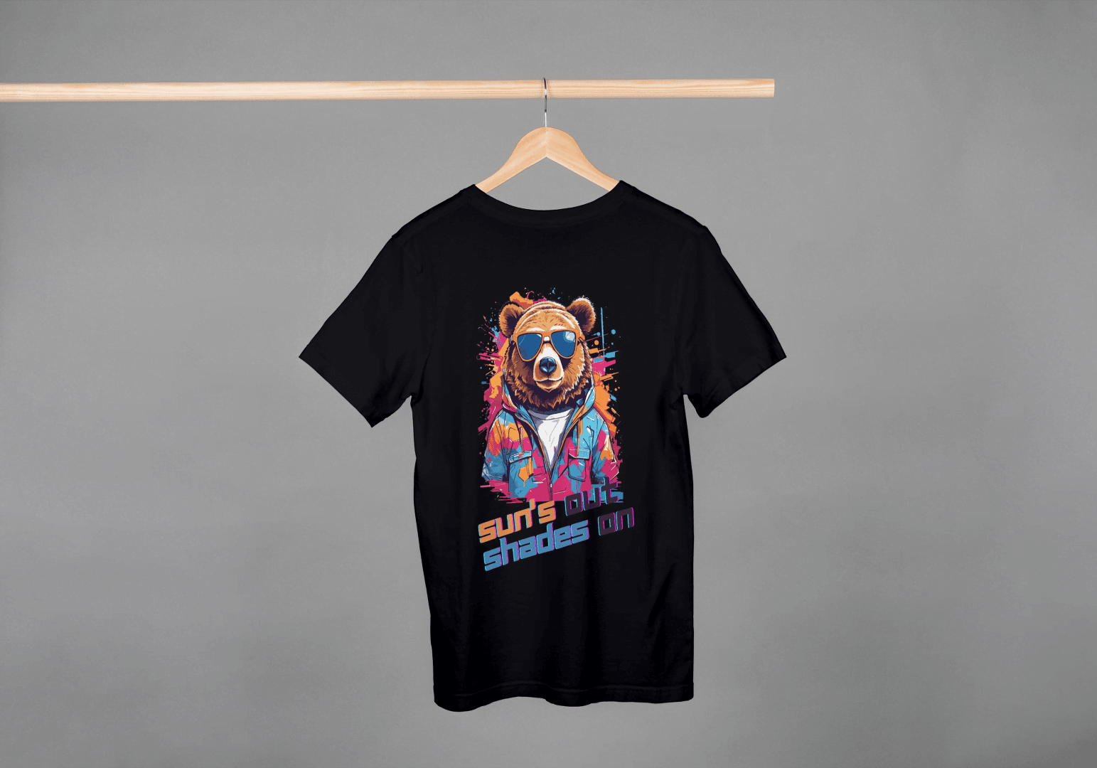 Sun's Out Shades On Bear Tee - Essentia Attire