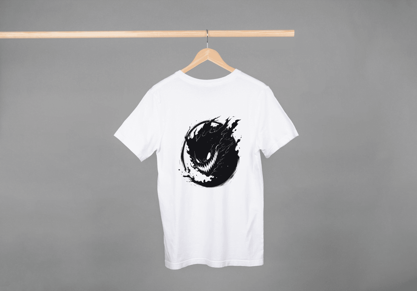 Edgy Shadow Monster: Gothic Creature Graphic Tee - Essentia Attire