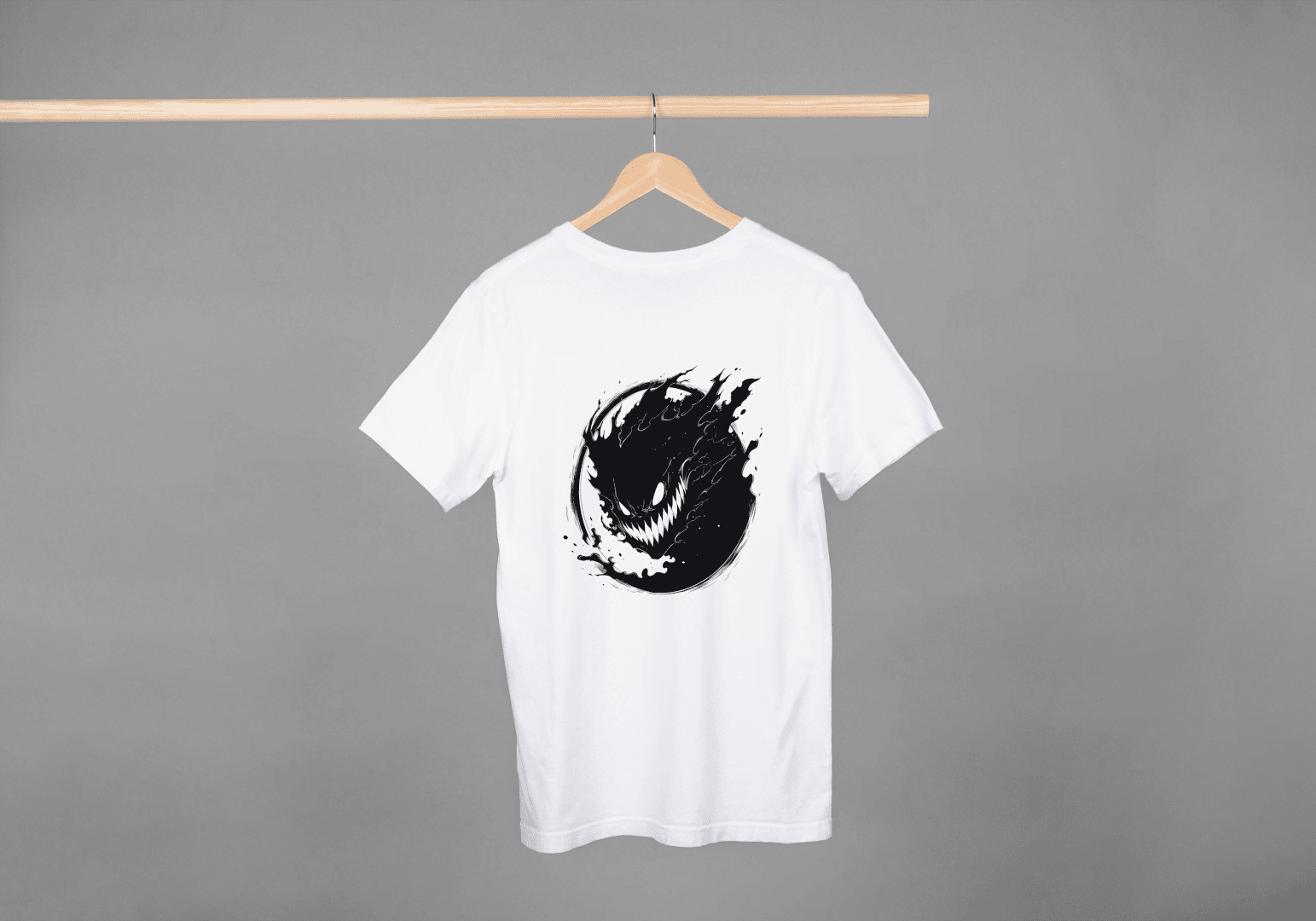 Edgy Shadow Monster: Gothic Creature Graphic Tee - Essentia Attire