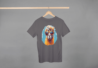 Cool Llama Sunglasses: Funny Animal Graphic Tee - Essentia Attire