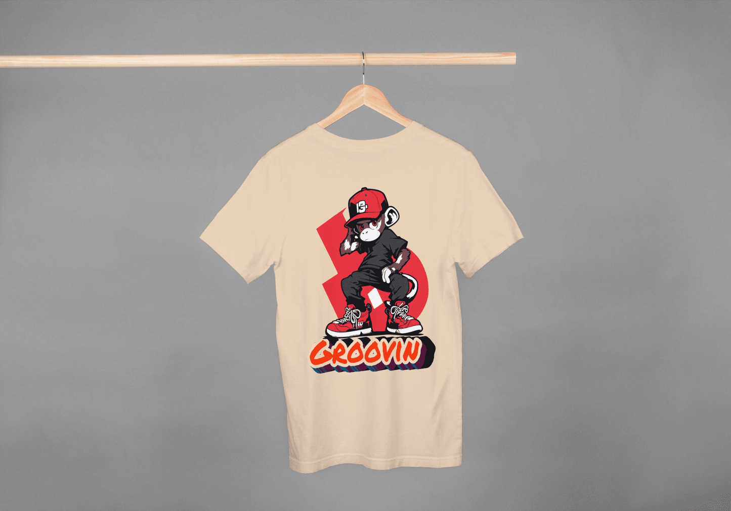 Groovin' Monkey Skateboard: Urban Skater Graphic Tee - Essentia Attire