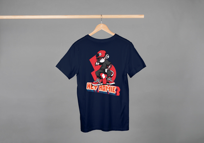 "Hey Homie" Monkey: Urban Skater Graphic Tee - Essentia Attire