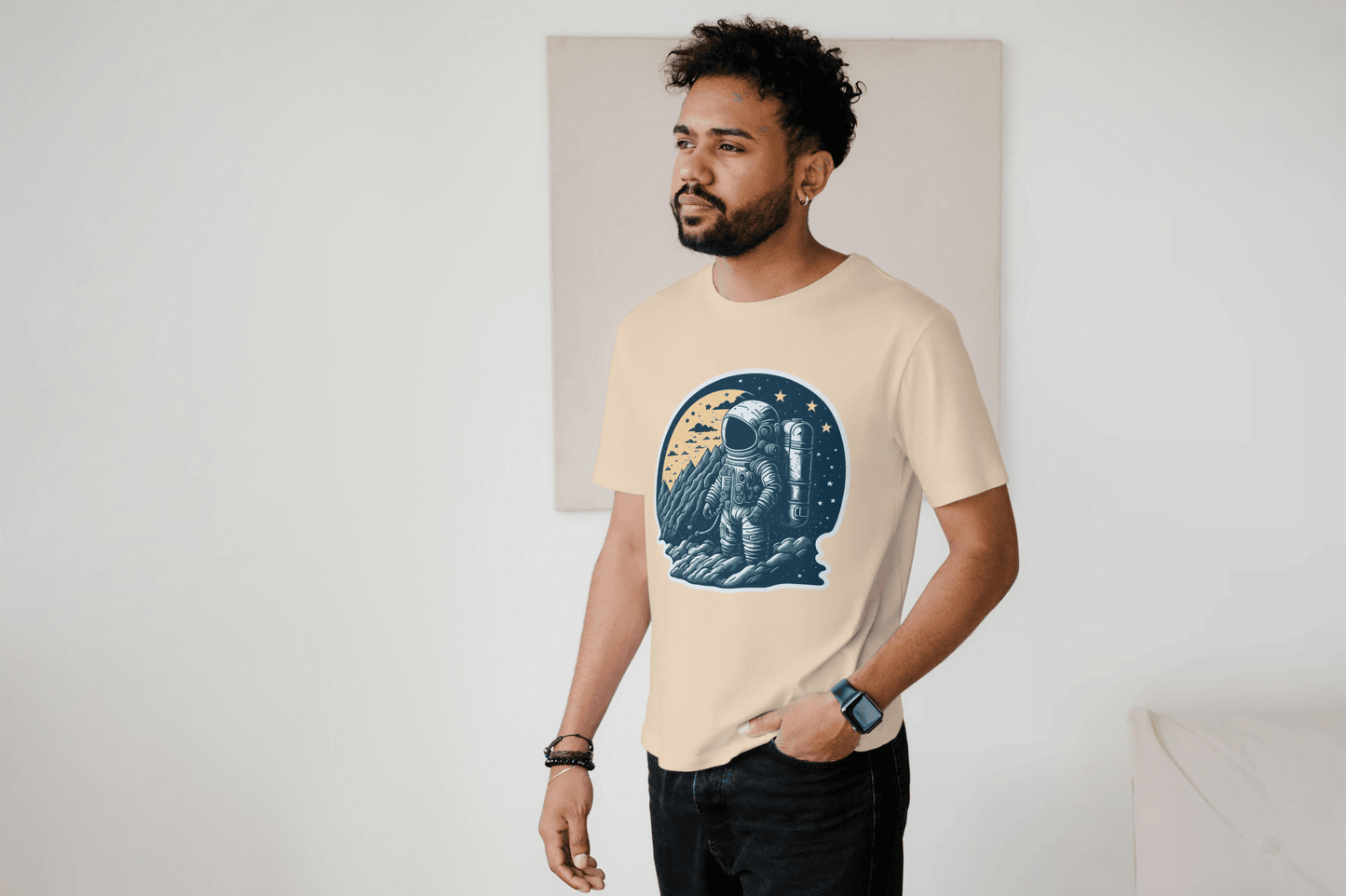 Astronaut Moon Landing T-Shirt - Space Exploration Graphic Tee - Essentia Attire