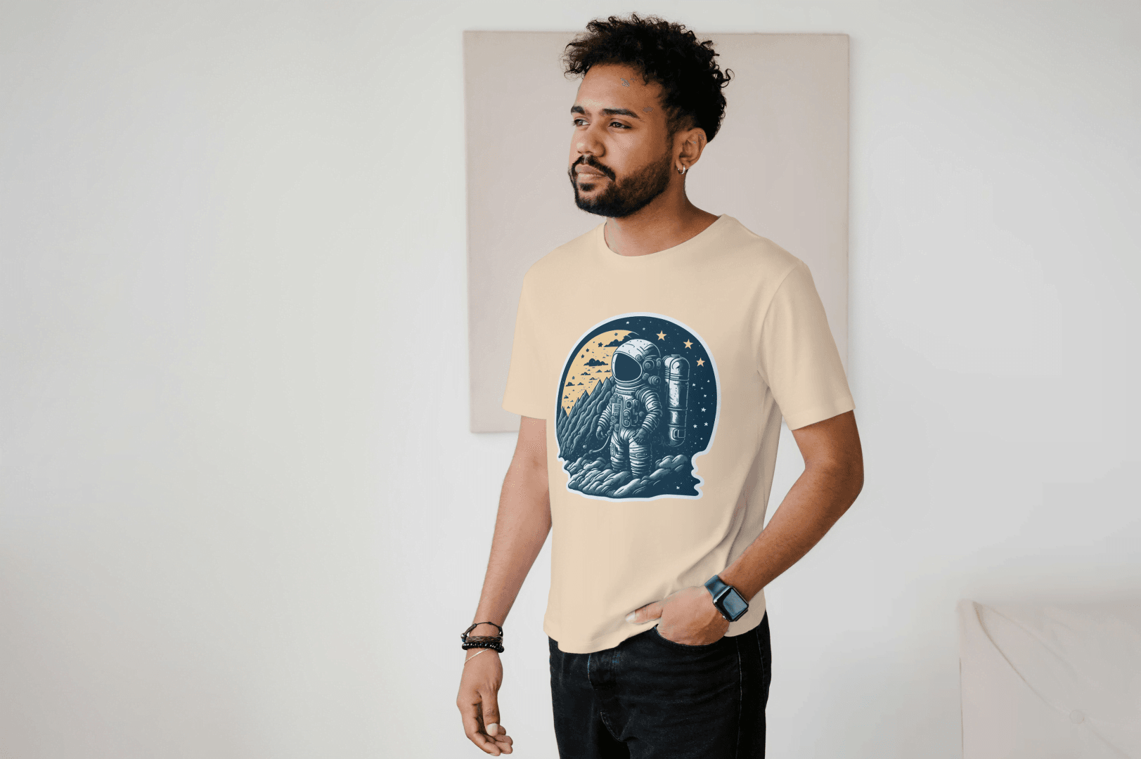 Astronaut Moon Landing T-Shirt - Space Exploration Graphic Tee - Essentia Attire