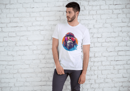 Cool Gorilla Sunglasses: Vibrant Animal Graphic Tee - Essentia Attire