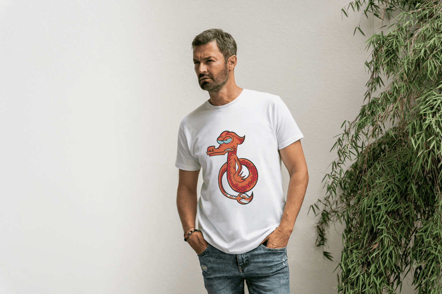 Grumpy Dragon: Funny Serpent Tee - Essentia Attire
