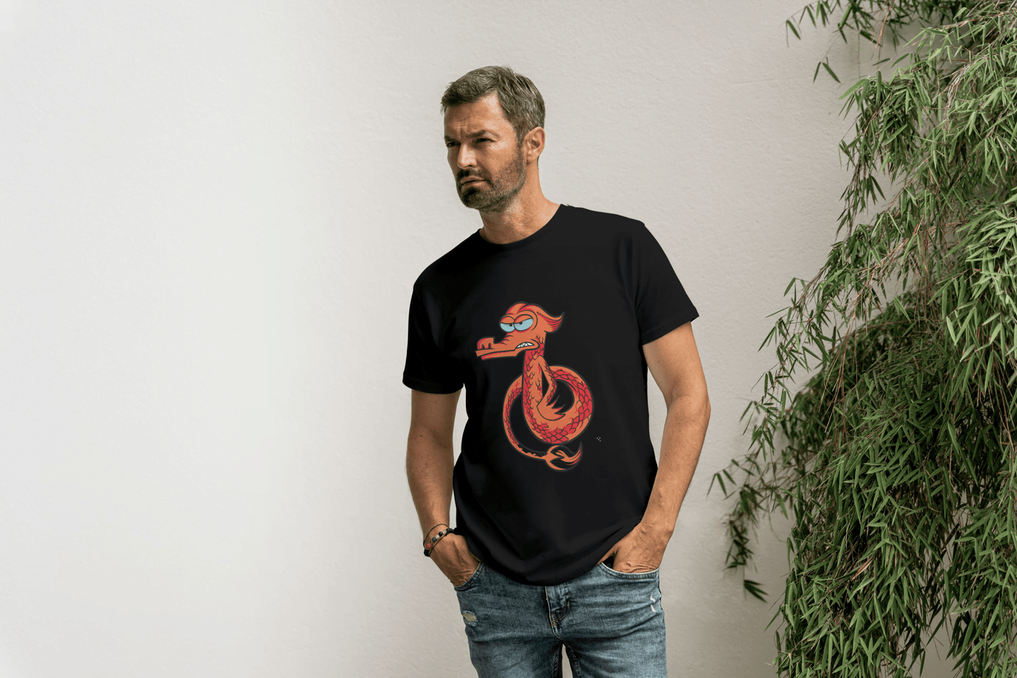 Grumpy Dragon: Funny Serpent Tee - Essentia Attire