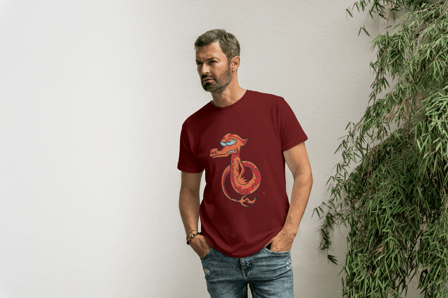 Grumpy Dragon: Funny Serpent Tee - Essentia Attire
