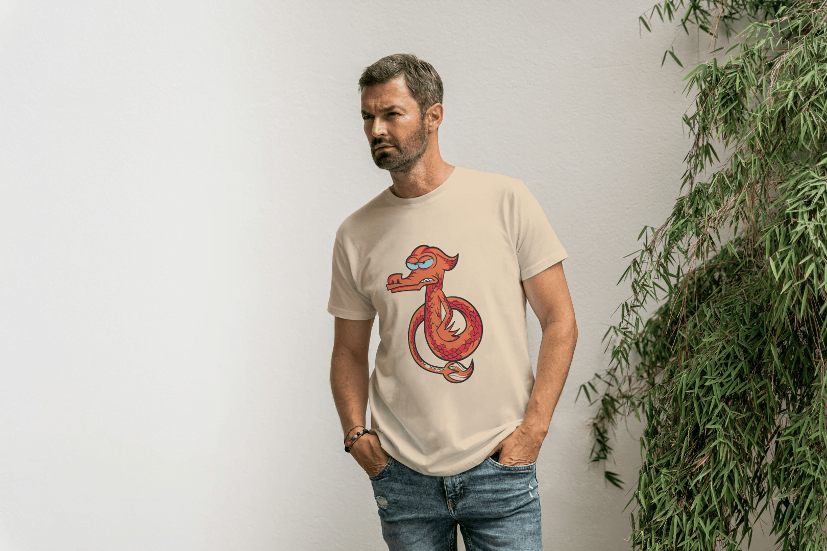 Grumpy Dragon: Funny Serpent Tee - Essentia Attire