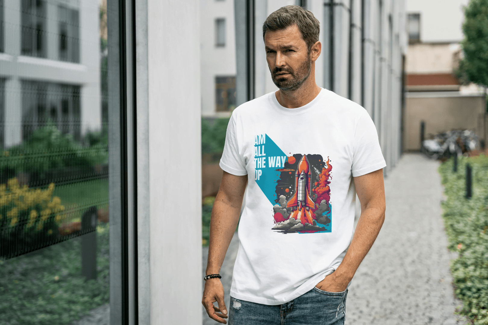 Am All The Way Up: Motivational Space Exploration Tee - Essentia Attire